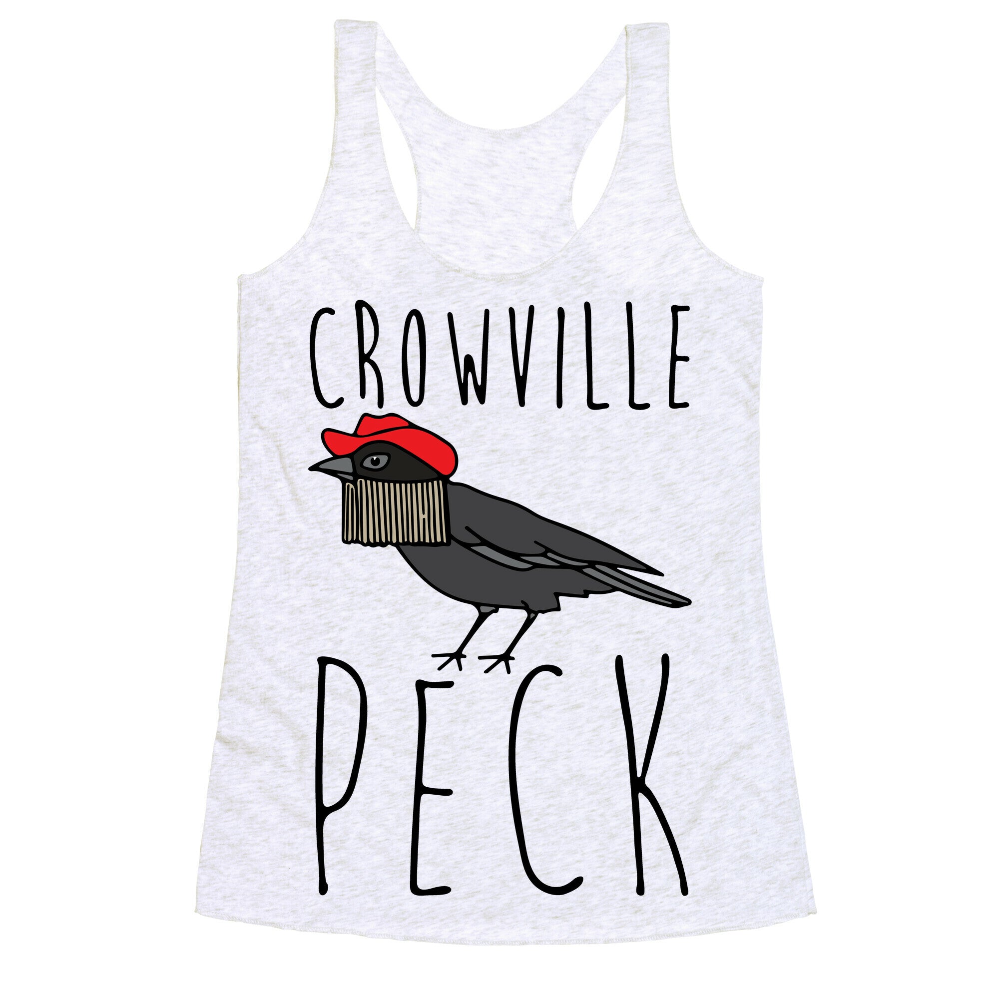 Crowville Peck Parody Racerback Tank